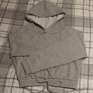 🩷 Hooded cropped sweatshirt (gray)
